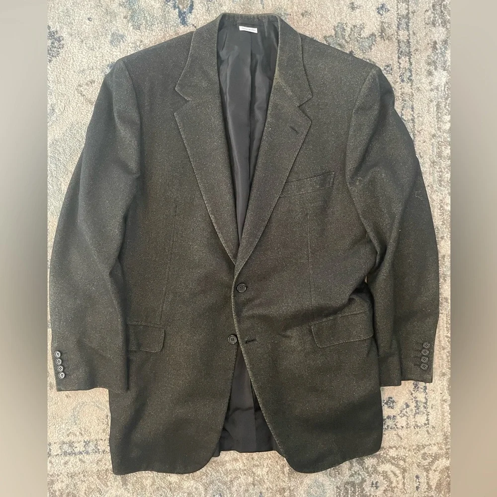 Brioni Traiano Cashmere &‎ Silk Iridescent Hopsack Jacket Size 46 L $6850